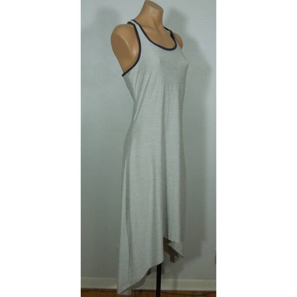 WOMENS Dress Racerback Inner Sport Bra Gray Active Low High Sleeveless - Picture 2 of 4
